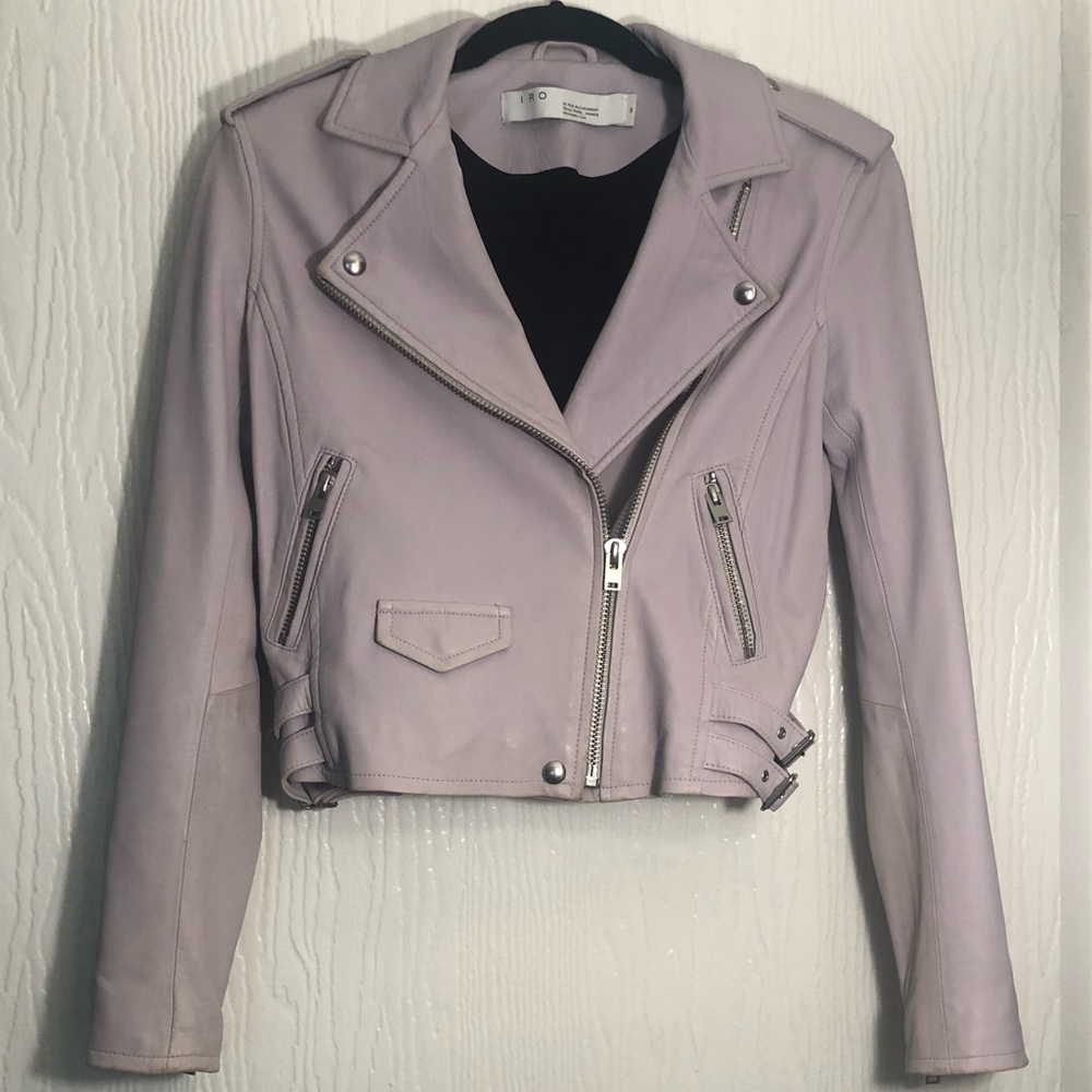 Lavender IRO Ashville Leather Jacket